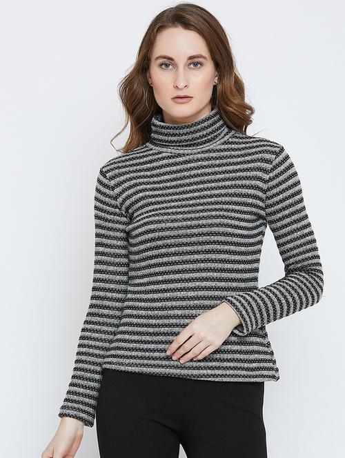 turtle neck striped top - 15781167 - Very Small Image - 1