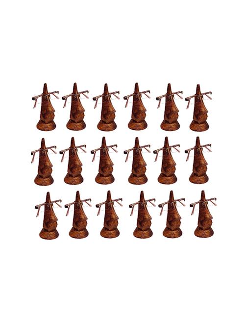 desi karigar beautiful unique hand carved rosewood nose-shaped eyeglass spectacle holder wholesale pack (set of 18) - 15781960 - Very Small Image - 1