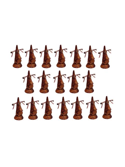 desi karigar beautiful unique hand carved rosewood nose-shaped eyeglass spectacle holder wholesale pack (set of 19) - 15782204 - Very Small Image - 1