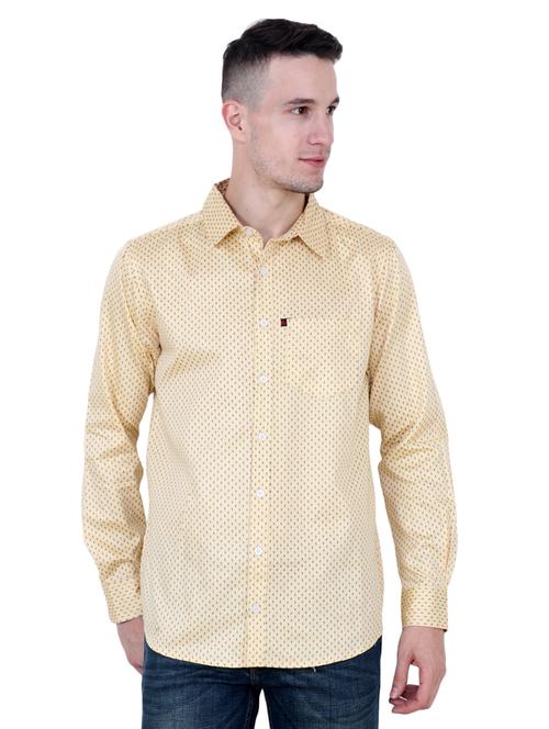 yellow printed casual shirt - 15782219 - Very Small Image - 1