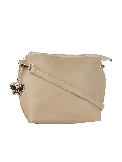 beige leatherette (pu) sling bag - 15784040 - Very Small Image - 1