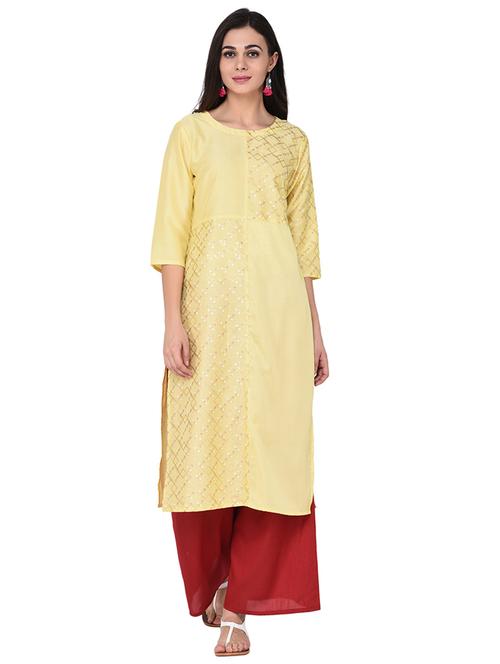 foil print straight kurta - 15784993 - Very Small Image - 1