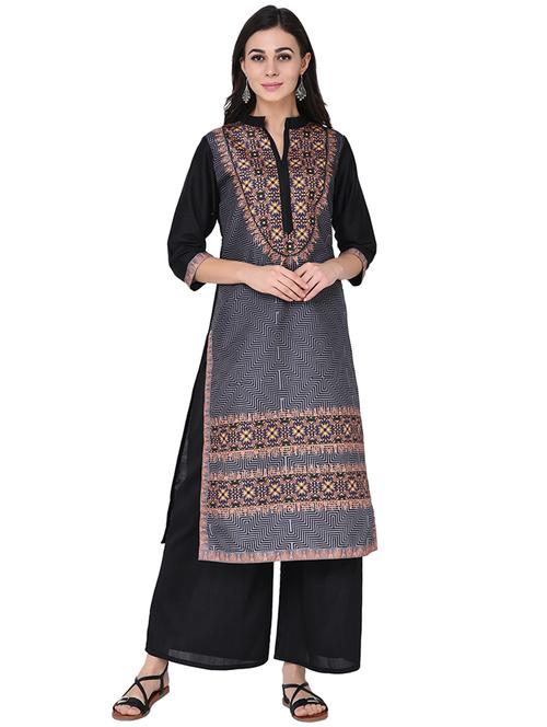 printed straight kurta - 15785009 - Very Small Image - 1