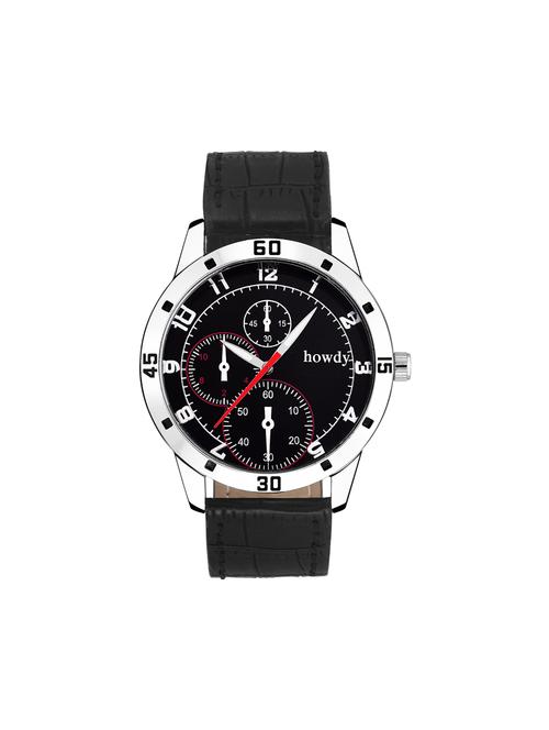 leather strap analog watch (howdy-ss508) - 15785794 - Very Small Image - 1