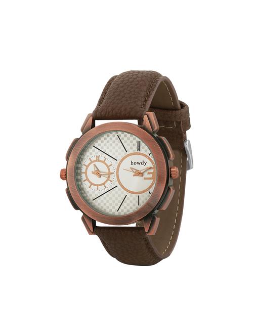 leather strap analog watch (howdy-ss557) - 15785840 - Very Small Image - 1