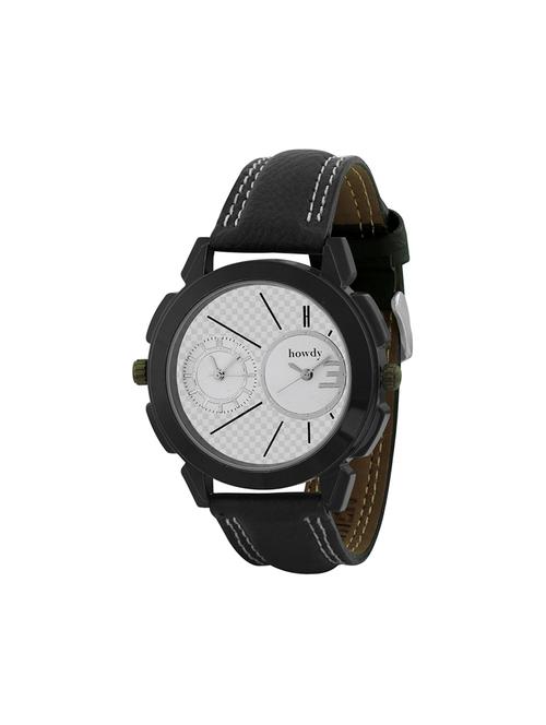 leather strap analog watch (howdy-ss565) - 15785841 - Very Small Image - 1