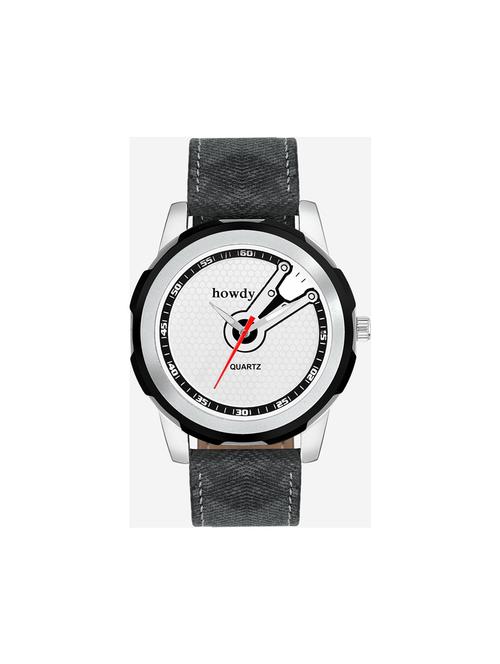 leather strap analog watch (howdy-ss590) - 15785866 - Very Small Image - 1