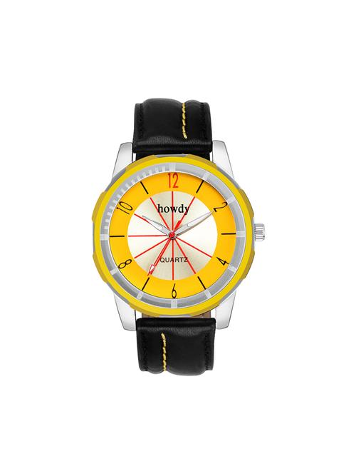 leather strap analog watch (howdy-ss592) - 15785868 - Very Small Image - 1