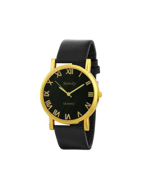 leather strap analog watch (howdy-ss601) - 15785877 - Very Small Image - 1