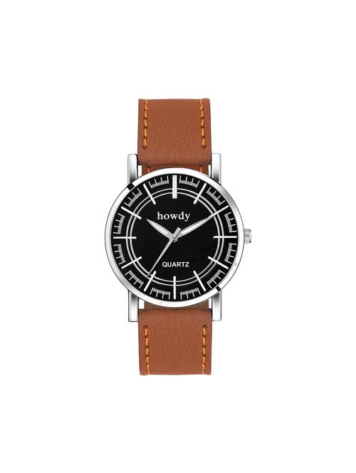 leather strap analog watch (howdy-ss608) - 15785884 - Very Small Image - 1