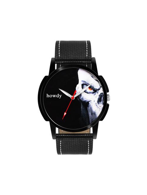 leather strap analog watch (howdy-ss615) - 15785891 - Very Small Image - 1