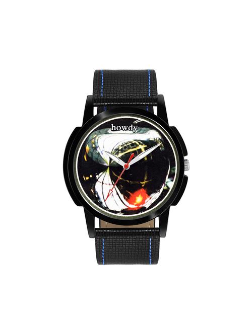 leather strap analog watch (howdy-ss619) - 15785895 - Very Small Image - 1