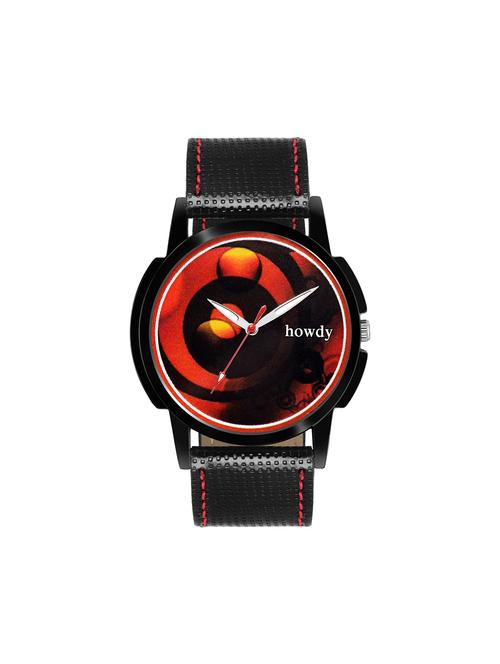 leather strap analog watch (howdy-ss622) - 15785898 - Very Small Image - 1