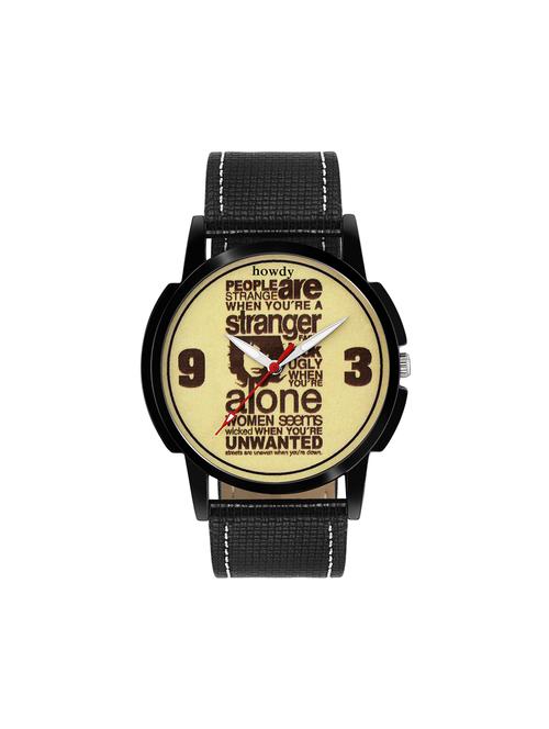 leather strap analog watch (howdy-ss623) - 15785899 - Very Small Image - 1