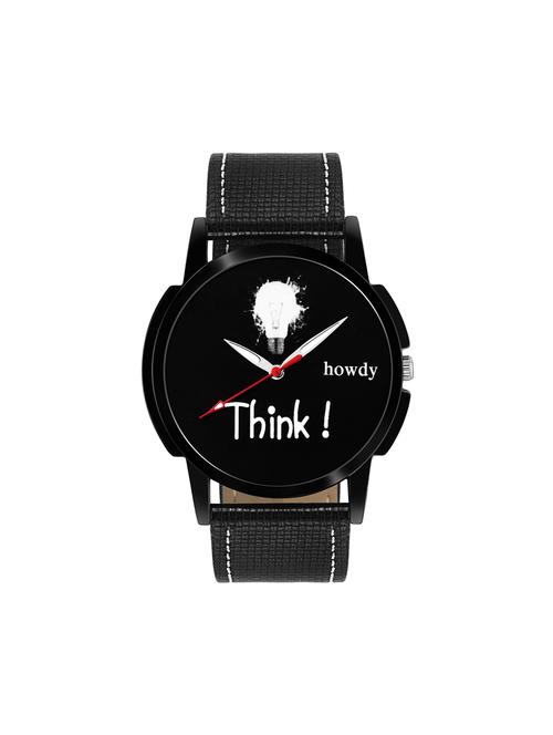 leather strap analog watch (howdy-ss630) - 15785906 - Very Small Image - 1