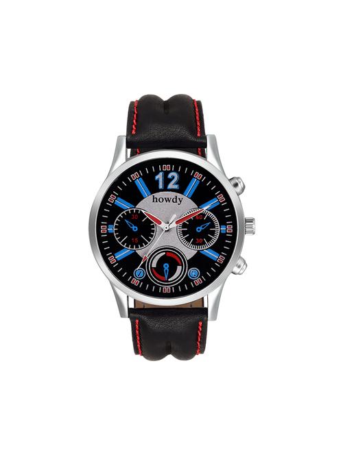 leather strap analog watch (howdy-ss14002) - 15786004 - Very Small Image - 1
