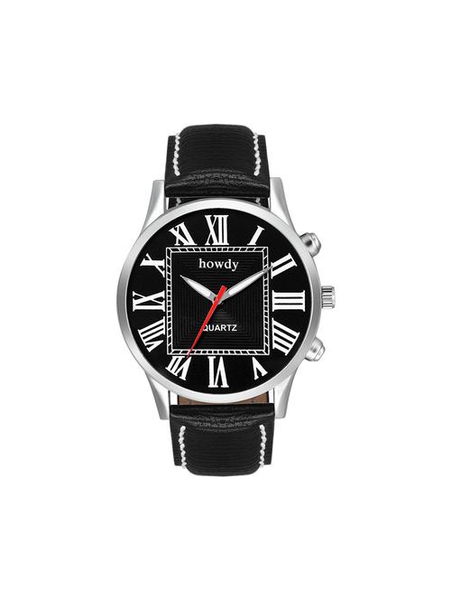 leather strap analog watch (howdy-ss14003) - 15786005 - Very Small Image - 1