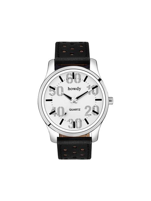leather strap analog watch (howdy-ss14005) - 15786007 - Very Small Image - 1