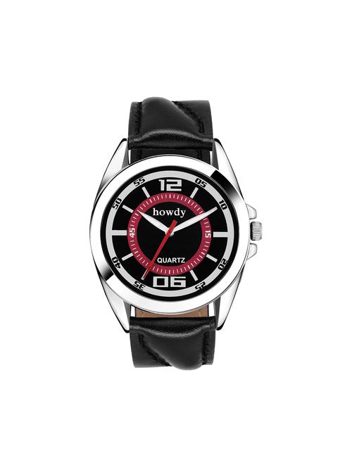leather strap analog watch (howdy-ss14008) - 15786010 - Very Small Image - 1