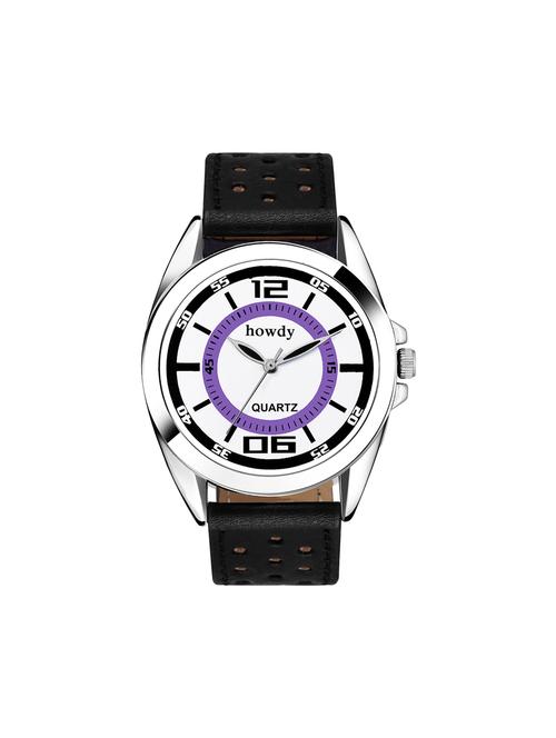 leather strap analog watch (howdy-ss14009) - 15786011 - Very Small Image - 1