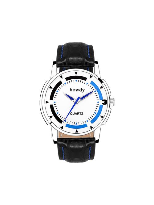 leather strap analog watch (howdy-ss14015) - 15786017 - Very Small Image - 1