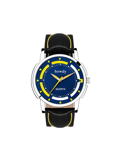 leather strap analog watch (howdy-ss14017) - 15786019 - Very Small Image - 1