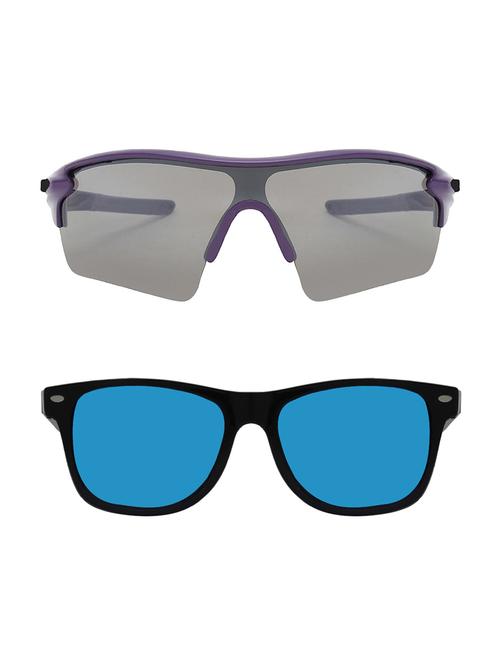 combo of 2 wrap-around & wayfarer sunglasses- abcom3349 - 15786972 - Very Small Image - 1