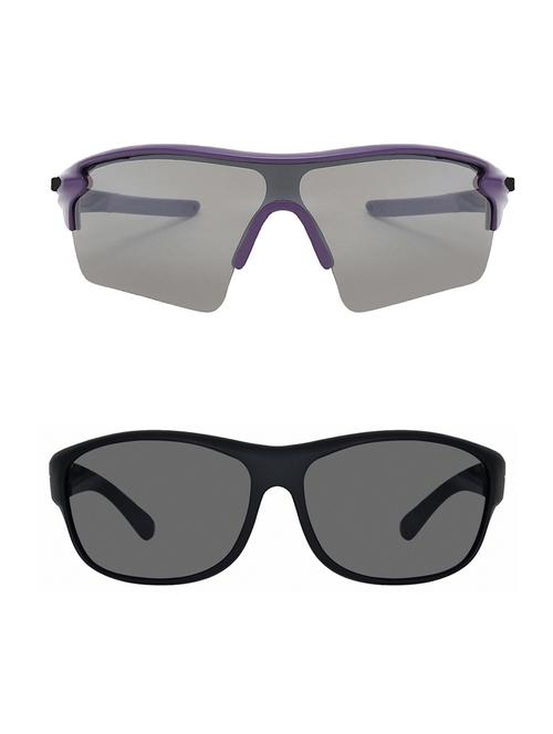 combo of 2 wrap-around & wrap-around sunglasses- abcom3355 - 15786978 - Very Small Image - 1