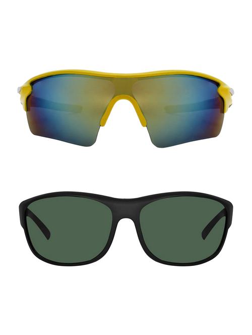 combo of 2 wrap-around & wrap-around sunglasses- abcom3377 - 15787000 - Very Small Image - 1