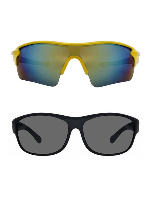 combo of 2 wrap-around & wrap-around sunglasses- abcom3379 - 15787002 - Very Small Image - 1