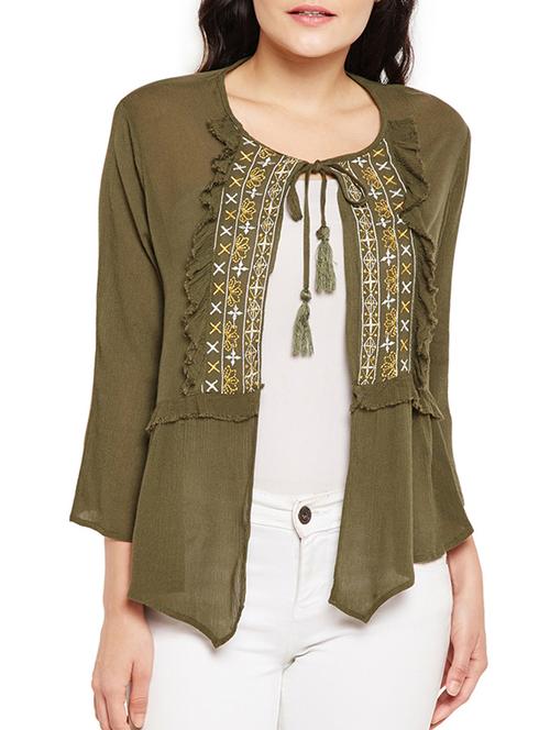 embroidered regular shrug - 15787217 - Very Small Image - 1