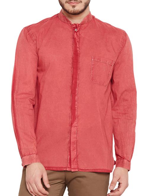 red cotton casual shirt - 15788859 - Very Small Image - 1