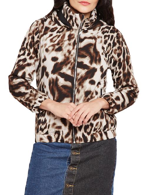 animal print hooded jacket - 15788930 - Very Small Image - 1