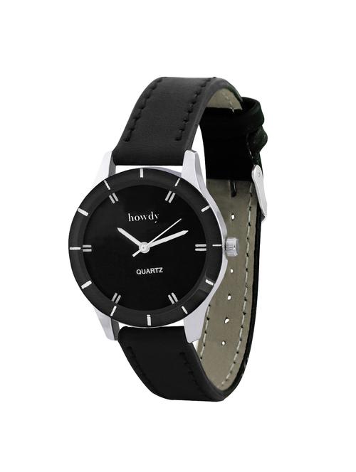 leather strap analog watch (howdy-ss377) - 15789215 - Very Small Image - 1