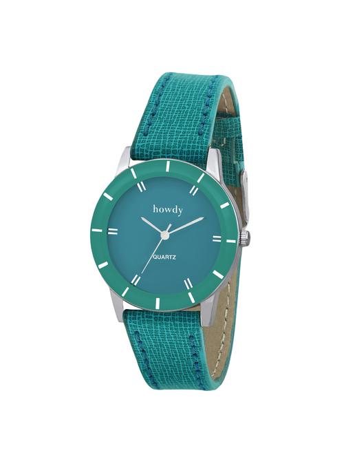 leather strap analog watch (howdy-ss379) - 15789217 - Very Small Image - 1