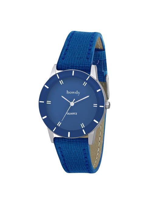 leather strap analog watch (howdy-ss381) - 15789219 - Very Small Image - 1