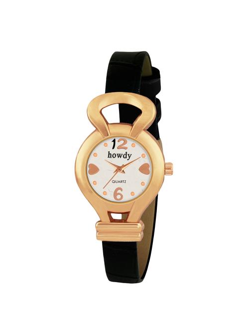 leather strap analog watch (howdy-ss382) - 15789220 - Very Small Image - 1