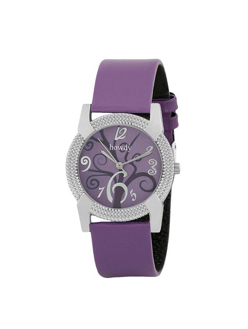 leather strap analog watch (howdy-ss416) - 15789254 - Very Small Image - 1