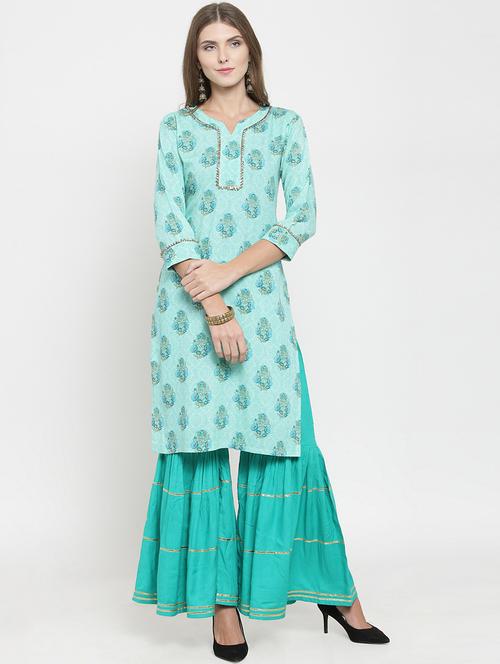 gota patti kurta with sharara set - 15789325 - Very Small Image - 1
