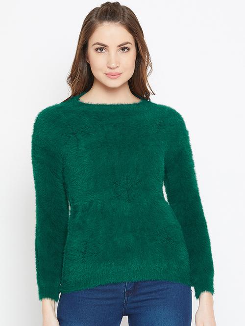 christmas green fur pullover - 15790546 - Very Small Image - 1