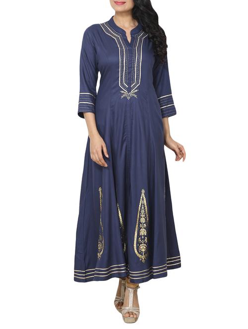 flared gotta work kurta - 15791107 - Very Small Image - 1