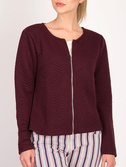 zip-up chevron jacket - 15791658 - Very Small Image - 1