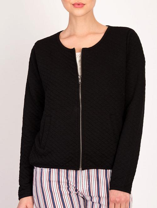 zip-up round neck jacket - 15791662 - Very Small Image - 1