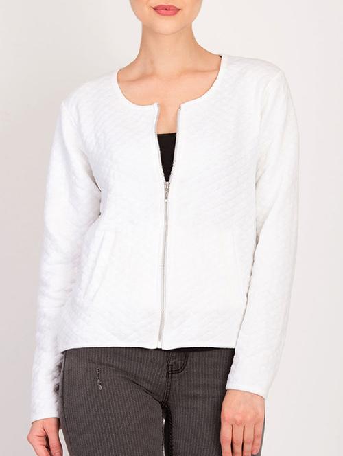 zip-up round neck jacket - 15791665 - Very Small Image - 1