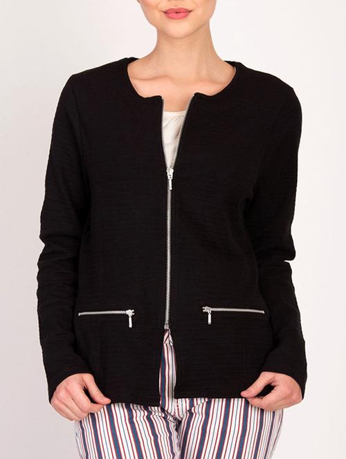 zip-up round neck jacket - 15791667 - Very Small Image - 1