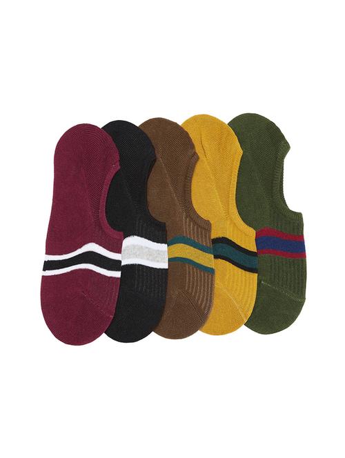multi colored cotton no show socks - 15791701 - Very Small Image - 1