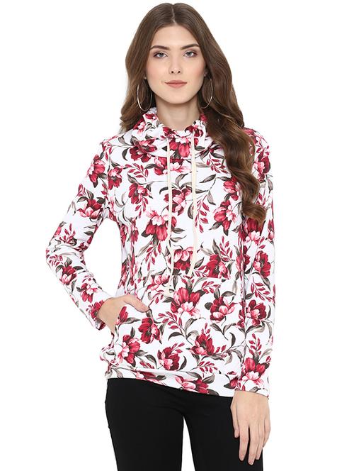 drawstring detail floral sweatshirt - 15791739 - Very Small Image - 1