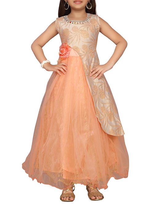 orange net gown - 15792026 - Very Small Image - 1