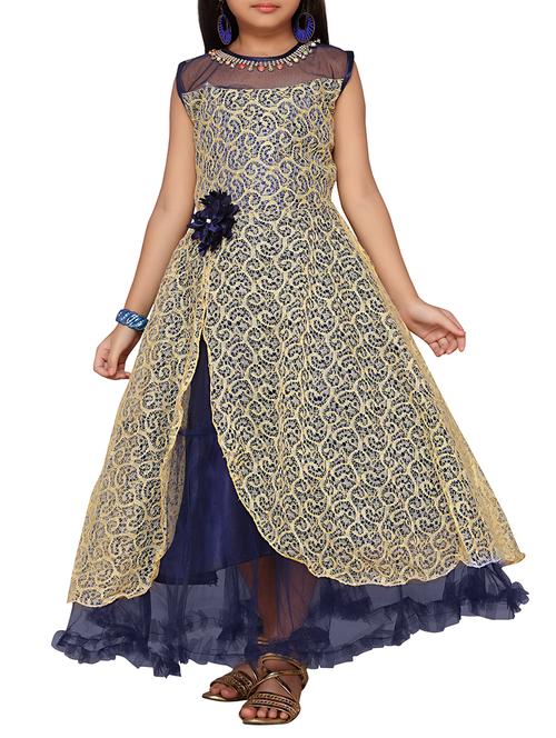 beige net gown - 15792028 - Very Small Image - 1