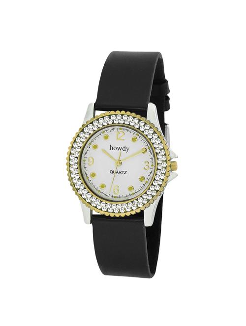 leather strap analog watch (howdy-ss1046) - 15792658 - Very Small Image - 1